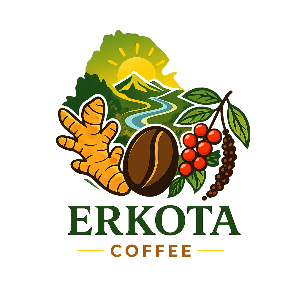 Local community working on coffee farm